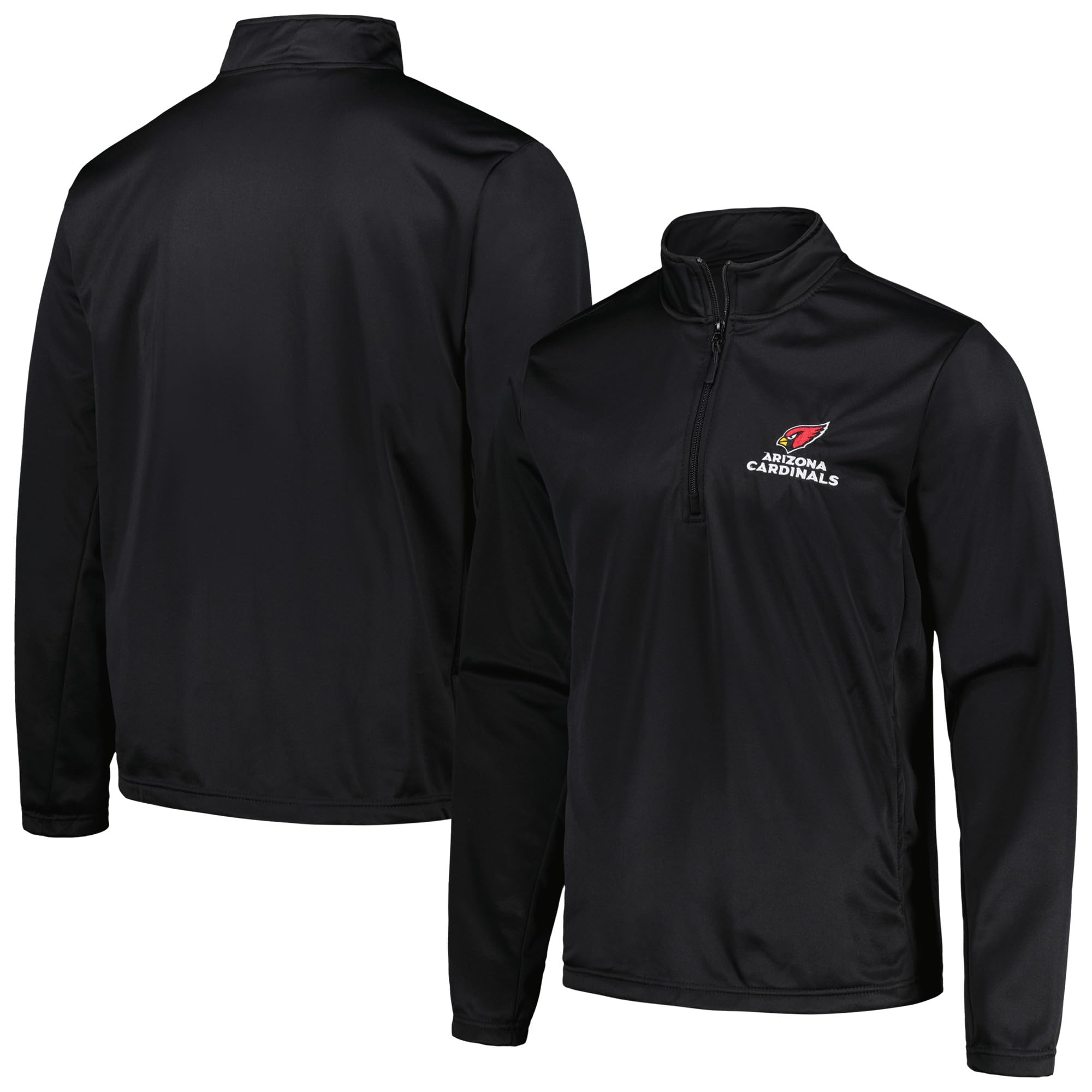 dunbrooke Men's Black Arizona Cardinals All-Star Tech Quarter-Zip Top Image