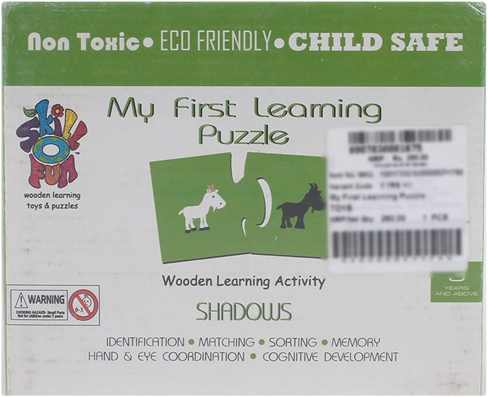 Skillofun My First Puzzle Shadows Set, Engaging Kids with Fun Educational Challenges | Boost Hand-Eye Coordination & Enhance Logical Thinking Skills through Playful, Colorful Shadow Character Matching