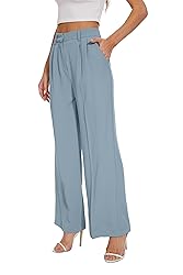 FUNYYZO Women's Wide Leg Pants High Elastic Waisted