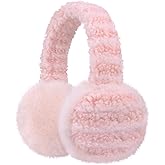 RAOEXI Winter Ear Muffs For Kids Warm Furry Knit Girls Earmuffs Boys Baby Plush Toddler Ear Warmers Outdoor Ear Covers