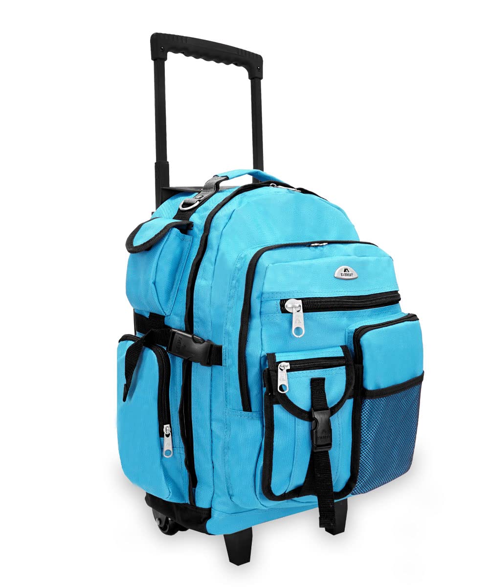 Photo 1 of Everest Deluxe Wheeled Backpack, Turquoise, One Size