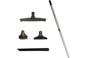 VPC Premium Vacuum Attachment Kit with Stainless Steel Telescopic Wand & 4-Piece Cleaning Kit Accessories | 1 1/4 inch (32mm)