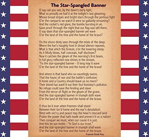 Amazon Com Wall Art Print Entitled Us National Anthem The Star