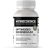 MYOXCIENCE Optimized Magnesium Glycinate + Magnesium Taurate (as ATAmag®) for High Brain Bioavailability to Support Stress Relief and Sleep | 30 Servings