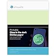 Silhouette of America Media-GITD-ADH Glow-in-The Dark Printable Sticker Paper (2 Pack), 8.5" x 11"