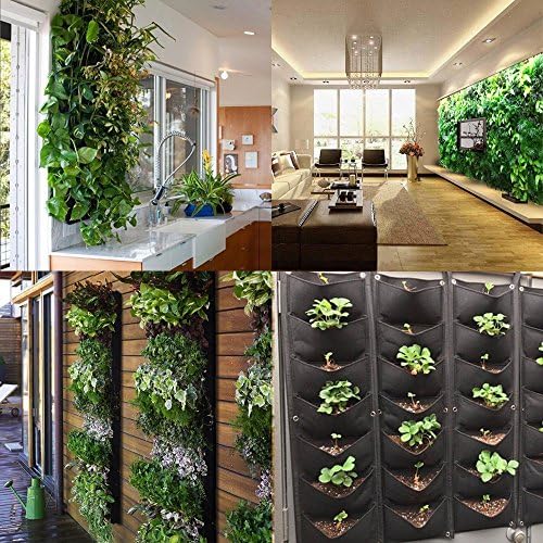MEIWO Nuevo actualizado 7 Bolsillo Colgante jardín Vertical jardín ...