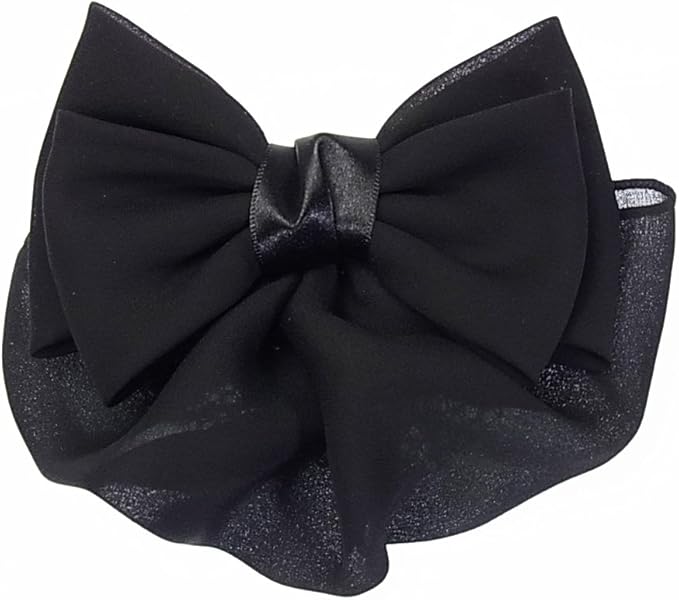 Amazon Co Jp リボンバレッタ シニヨン ネット カバー付き シンプルなシフォン 服 ファッション小物