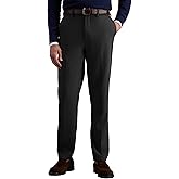 YUCENFU Men’s Slim Fit Dress Pants, Expandable Waist Flat Front Wrinkle-Free Trousers for Business Casual, Office, Wedding