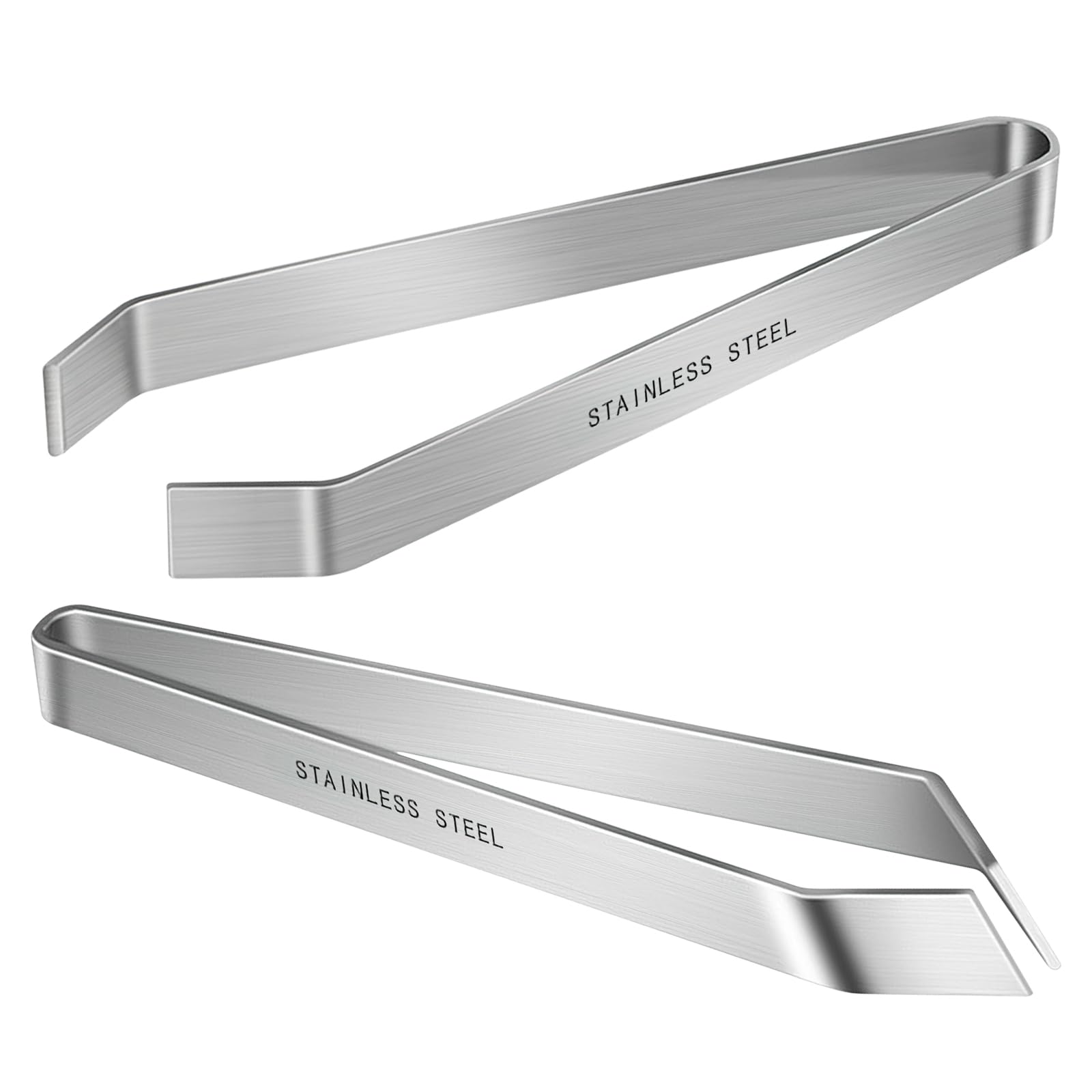 Photo 1 of 2 Pcs Fish bone tweezers,Stainless Steel Tweezers Flat and Slant for Fish Bones,Pig and Chicken Hair Remover