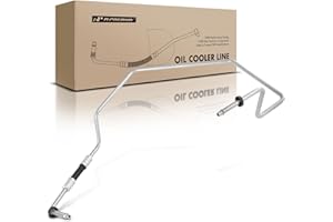 A-Premium Automatic Transmission Oil Cooler Line Hose Assembly Compatible with Chevy Silverado 1500 HD, Silverado 2500, Silve