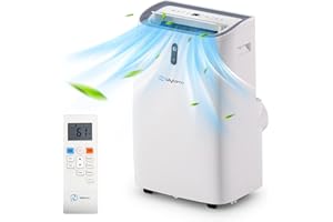 Wiytamo 14,000 BTU Portable Air Conditioners for Rooms Up to 700 Sq.Ft, 4-in-1 Portable AC Unit, Heat, Dehumidifier & Fan with Remote Control, Auto Swing, LED Display, Window Installation Kit Included