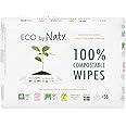Eco by Naty Unscented Baby Wipes, (3 packs of 56), Plant based Compostable Wipes, 0% plastic. No nasty chemicals, 168 Count