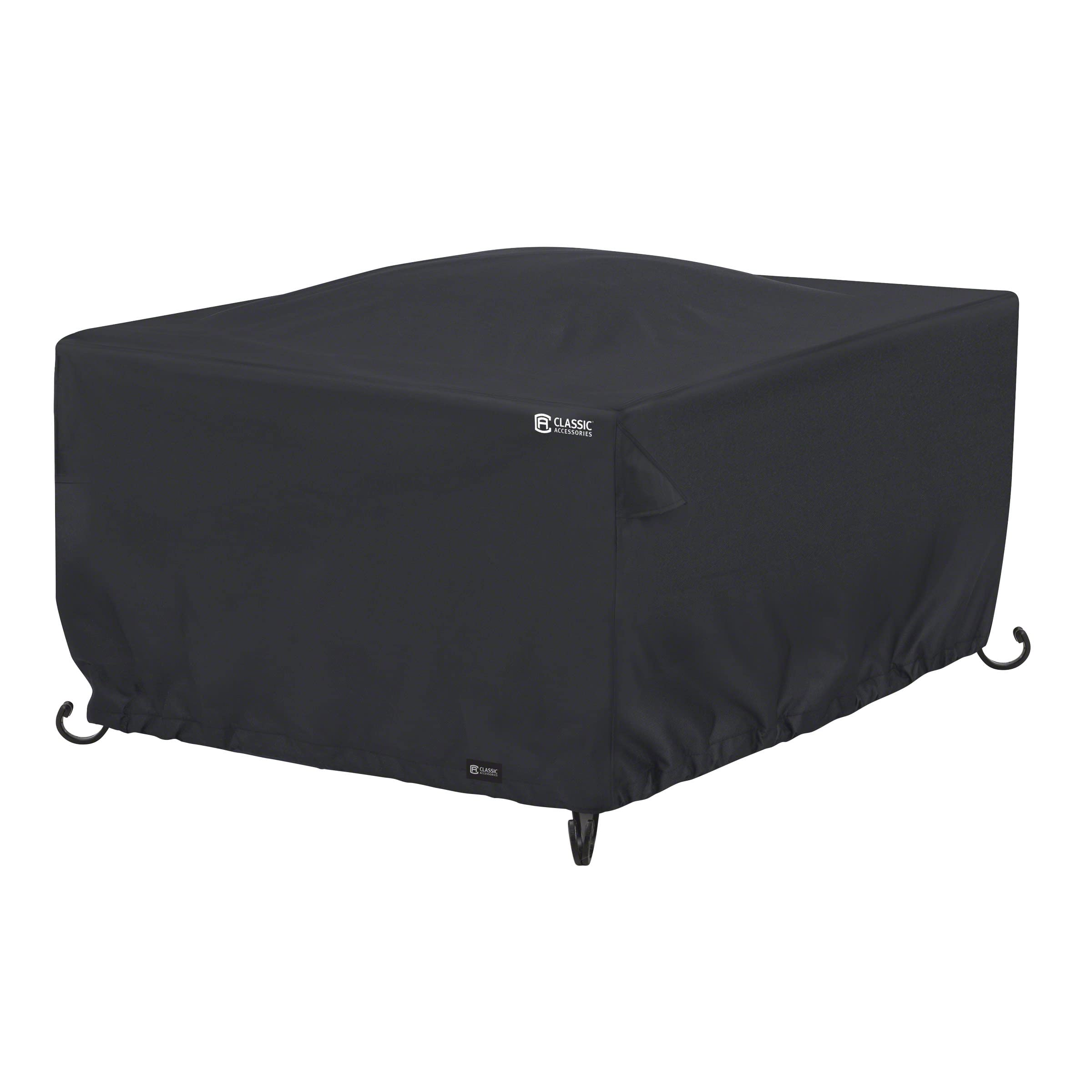 Classic Accessories Square Fire Table Cover, Black (107cm, Large)