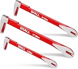 Shall 3-Piece Nail Puller Set 8 10 12 Inch Heavy Duty Crowbar High Carbon Steel