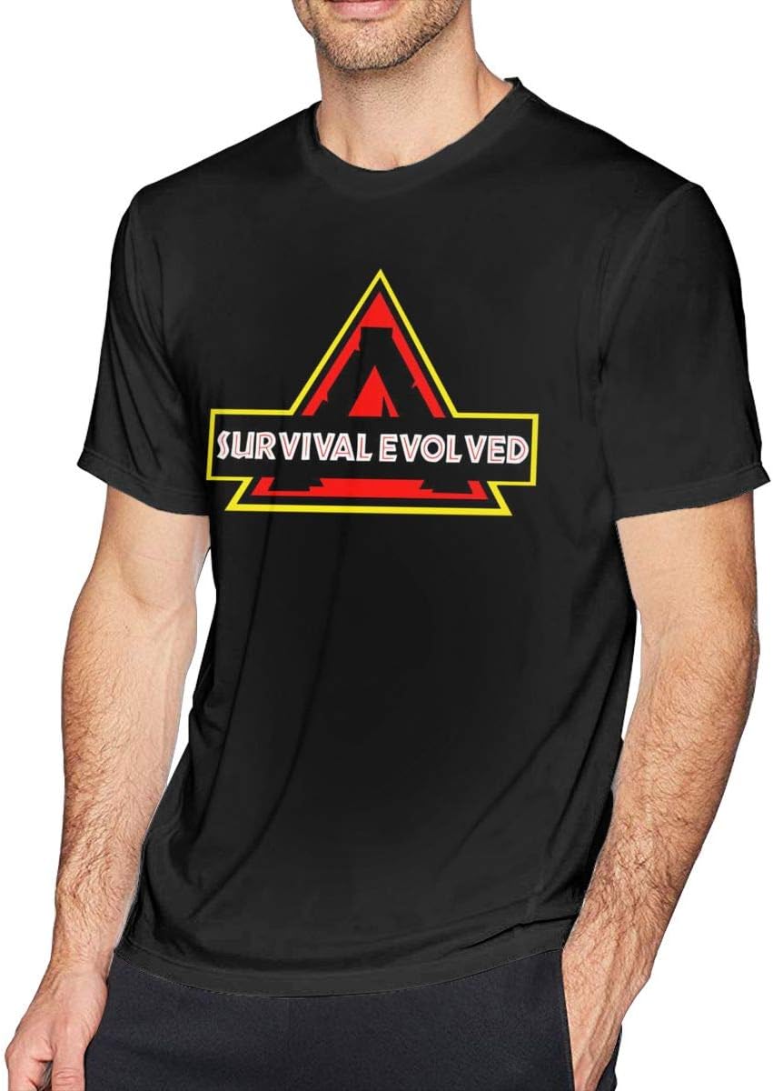 Dfvfgv ARK-Survival Evolved Comfort Mens Tshirt for Party Or Sport Black