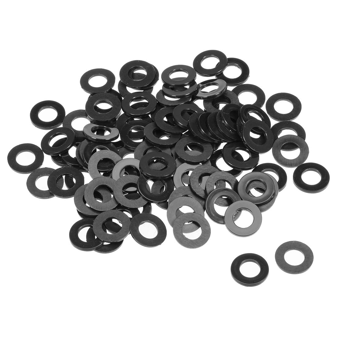 uxcell Nylon Flat Washers for M6 Screw Bolt 18mm OD 1.5mm Thick 100PCS