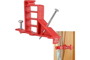 ATADER Multi Cable Staples for Romex Clips, Plastic Electrical Wire Stackers, Secures Romex, UF & (NM) Non-Metalic, Coaxial & Data/CAT 5 Cable, 25Pcs, Fast and Easy to Install