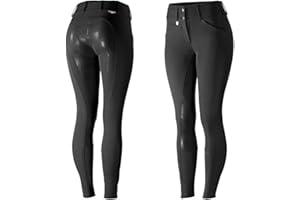 HORZE Grand Prix Women's Winter Silicone Full Seat Breeches | Fleece-Lined Water Resistant Horse Riding Pants