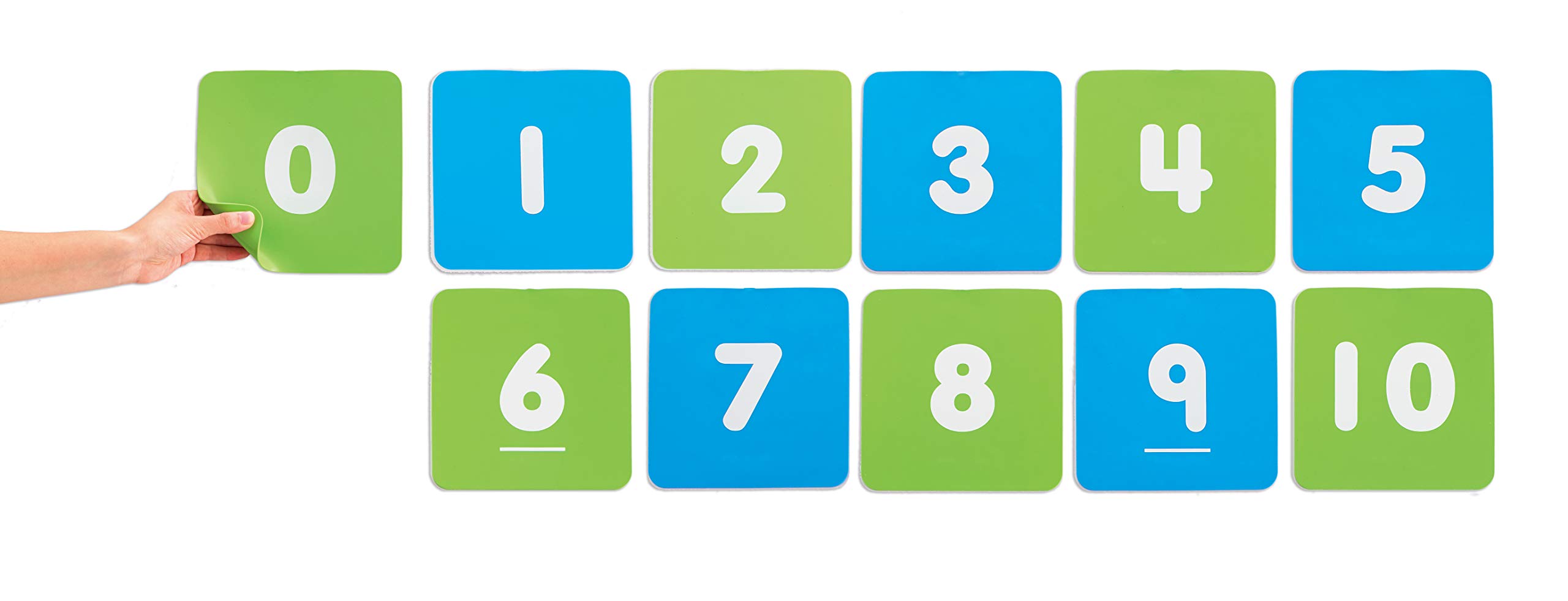 edxeducation edx education Number Pads 0-10 - Numbered Spot Markers for Floor Seating - Learn to Cou