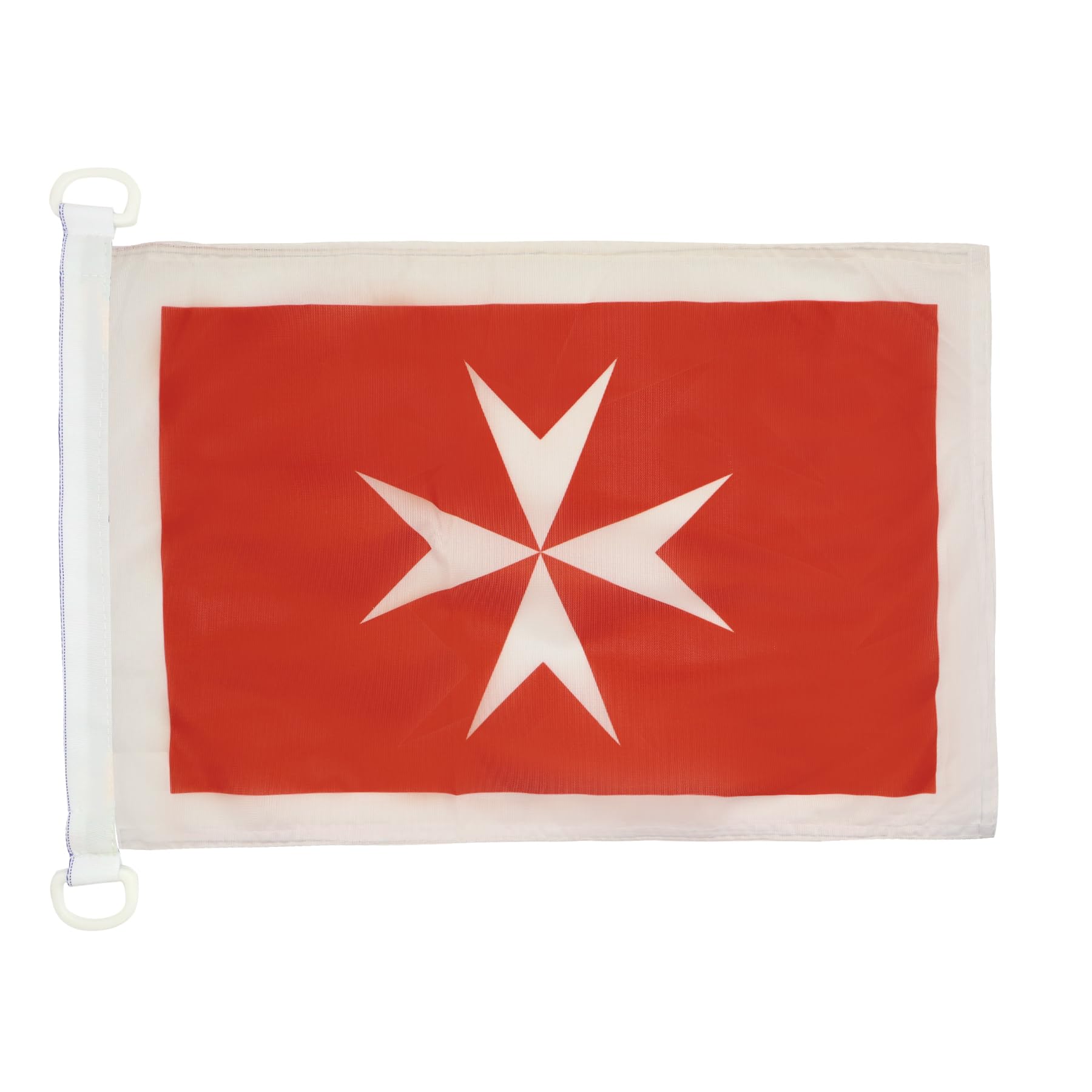 AZ FLAG - Malta Civil Ensign Nautical Flag - 18'' x 12'' - For Outdoor and Boat - Maltese merchant Banner Knitted Polyester with Two Plastic Rings - Vivid Colors - 12x18 in - 45x30 Cm