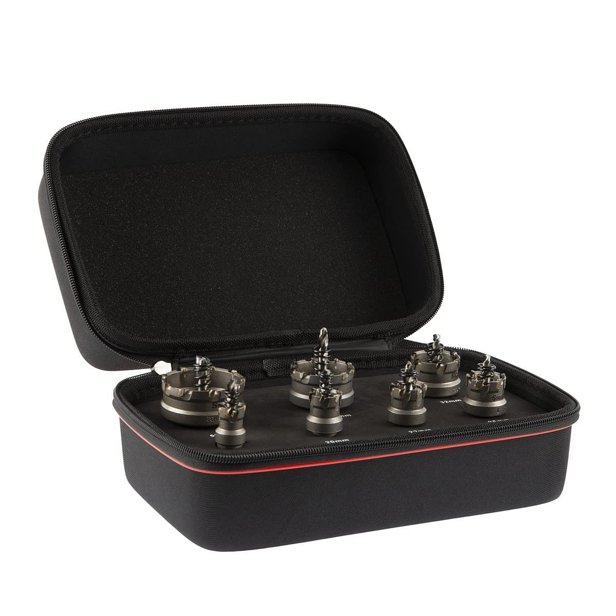 Starrett Tungsten Carbide Tipped Hole Saw Kit - KSM07001 Sheet Metal Cutter With Arbor & Pilot Drill Bit - For Drilling Stainless Steel Aluminum Alloy