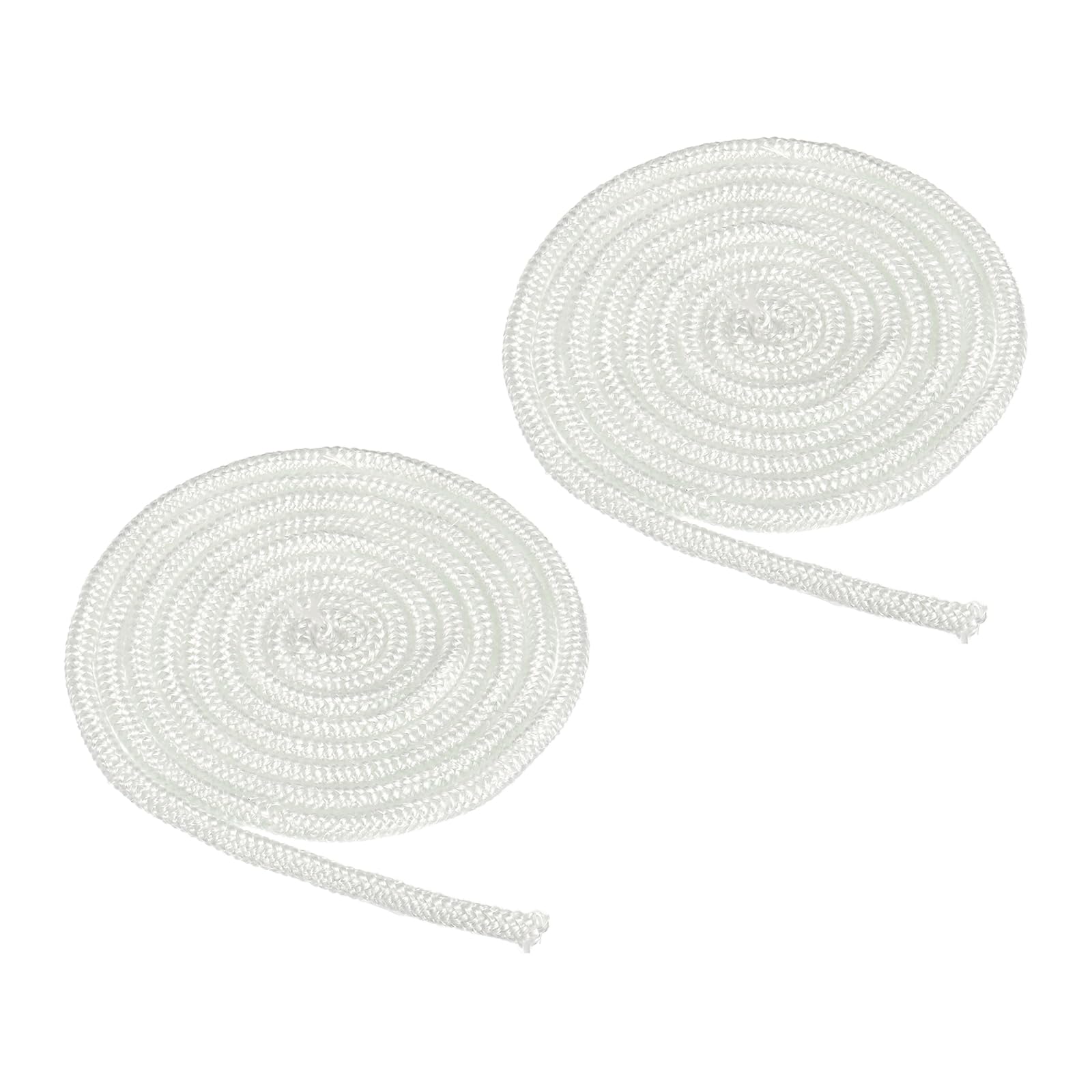 PATIKIL 1/4"x 86" Wood Stove Gasket, 2Pcs Fiberglass Round High-Temperature Resistance Seal Rope Replacement for Stoves Fireplace Door, White