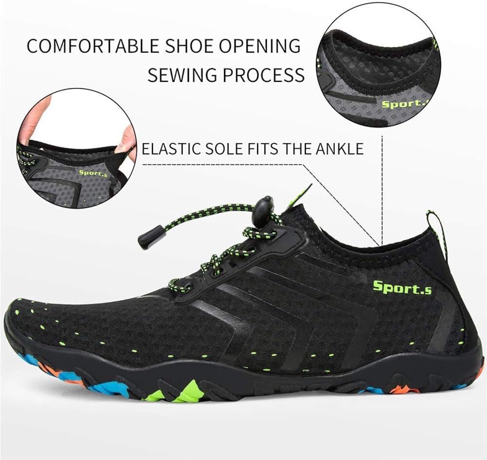  | Water Shoes Mens Womens Beach Swim Shoes Quick-Dry Aqua Socks Pool Shoes for Surf Yoga Water Aerobics | Water Shoes
