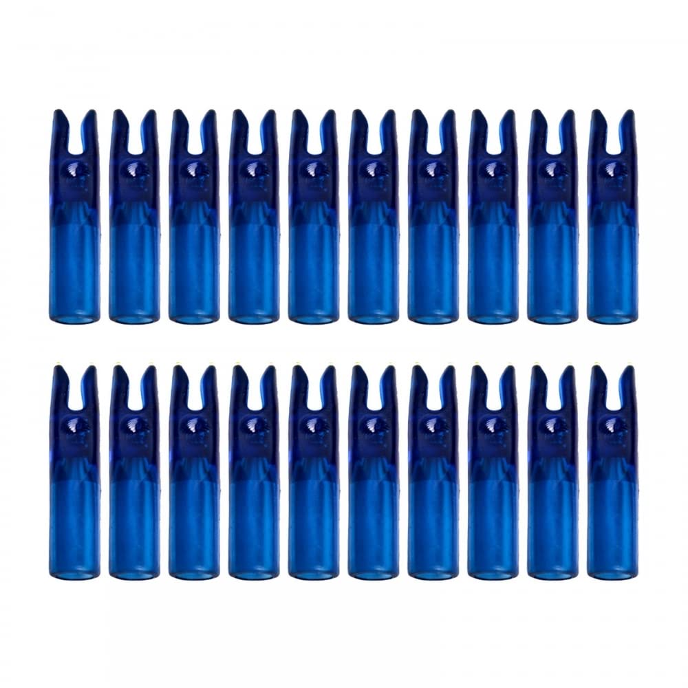 DONGKER 20pcs Arrow Tails, 0.24" Colorful Plastic Arrows Nocks Insert Tail Insert Nocks for Arrows DIY Hunting Shooting