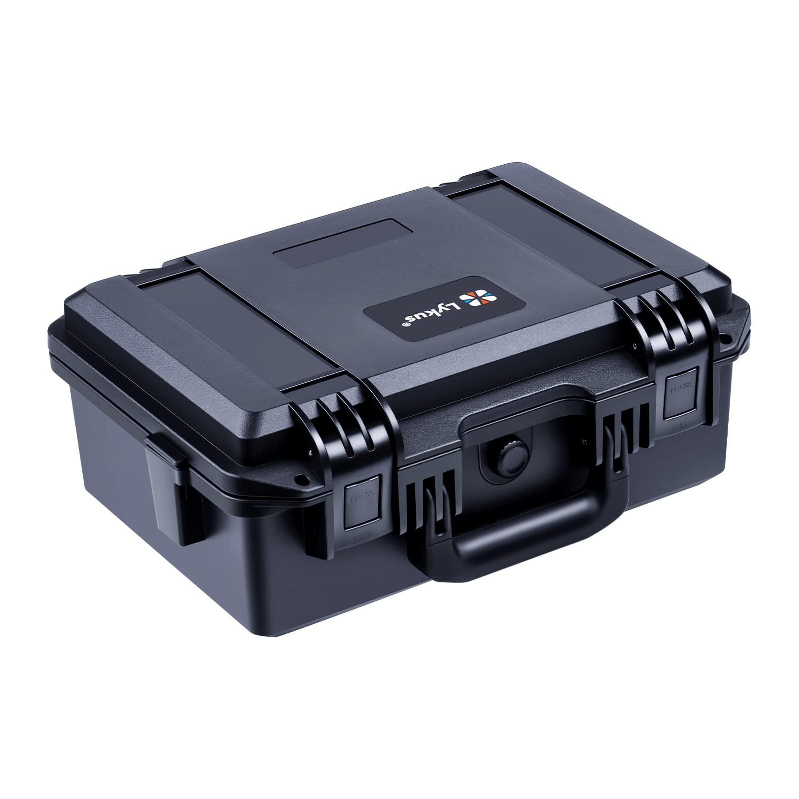 Lykus HC-3310 Waterproof Hard Case with Customisable Foam Insert, Interior Size 33x21x13.5 cm, Suitable for Camera, Lens, mic, Flashlight, Telescope, Action cam, Electronics, Tools, and More