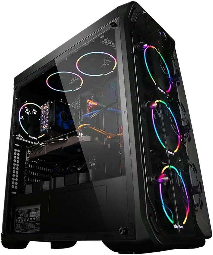 KOTIN Gaming PC Computer R5 1600 6-Core 3.2GHz, GTX 1060 6G DDR5 Graphics Card, 8GB DDR4 2400 MHz, 2TB HDD, Win10, WiFi