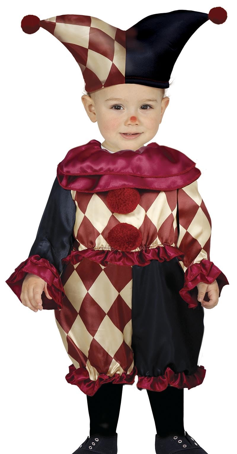 FIESTAS GUIRCA Cute Horror Clown Harlequin Baby Fancy Dress - Halloween Kids Costume Baby Boy Age 18-24 Months