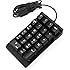 Mechanical Numeric Keypad,Jelly Comb USB Braid Cable Numpad 22-key Number Pad - Black