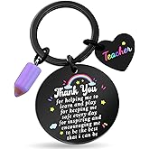 ICHRATI Best Teachers Valentines Day Gifts Cute Teacher Gifts for Women Appreciation Thank You Teachers Keychain Cool New Teacher Birthday End of Year Valentines Gift Basket Ideas from Student