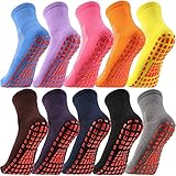 Geyoga 10 Pairs Non Slip Yoga Socks Anti Skid