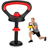 ifundom Adjustable Kettlebell Handle Dumbbell Converter for Home Gyms | Black Pvc Steel Build, Two-piece Set, Home Gym and Professional Fitness Centers