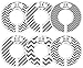 Baby Closet Size Dividers, Dark Gray, Set of 6 Organizers, Stripe, Chevron