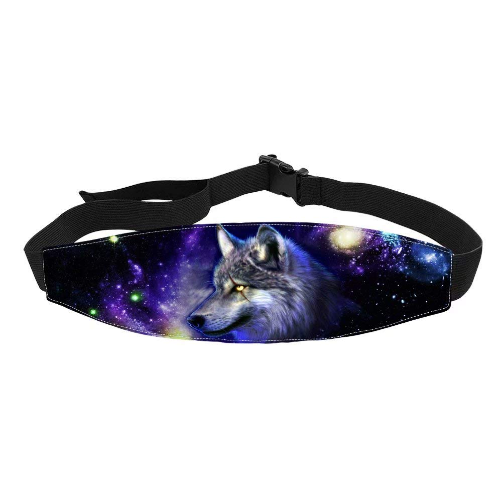 chaqlin Stroller Neck Relief Strap Headrest Accessiores Car Seat Sleeping Head Support with Galaxy Animal Wolf Pattern Baby Carseat Head Support for Toddler Child Children Kids Infant