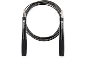 Jump Rope for Men & Women - Ultra-Fast, High Speed Jump Rope - Self-Locking Screw-Free Design with Aluminum Handles and Silic