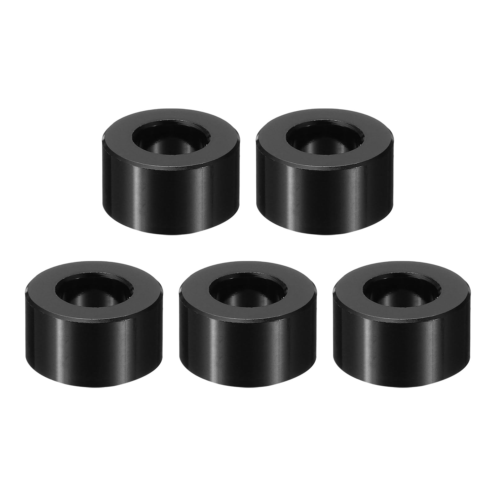 PATIKIL M10 Aluminum Spacers, 5 Pcs Metal Spacer Aluminum M10 x 3/4" OD x 3/8" L Aluminum Spacer Screw Standoff Round for 3/8" or M10 Screw Bolts