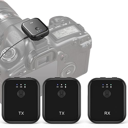 RUIZU Wireless Lavalier Microphone System Bluetooth Dual