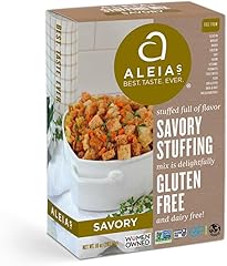 Aleia’s Gluten Free Savory Stuffing Mix – 10oz (1 Pack) – Classic Holiday Stuffing for Turkey, Chicken & More – Wheat Free, S