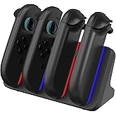 Surge Quad Charger for Nintendo Switch 2 Joy-Cons, 4-in-1 Controller Charging Station, LED Indicators, USB-C Connection, Over