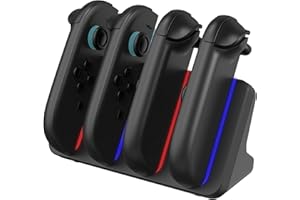 Surge Quad Charger for Nintendo Switch 2 Joy-Cons, 4-in-1 Controller Charging Station, LED Indicators, USB-C Connection, Over