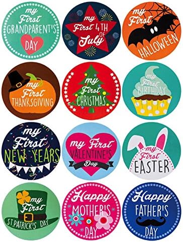 Blossoms and Buds My First Holidays Baby Belly Stickers, Set of 12
