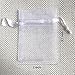 ATCG 100pcs 2x2.7 Inches Mini Organza Bags with Drawstring for Rings, Little Earrings, Jewelry Pieces, Wedding Favors Party Fovours Small Cute Organza Pouches (White)