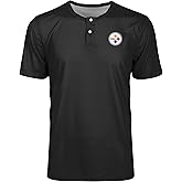 FOCO NFL Mens NFL Team Logo Shirt Short Sleeve Henley