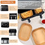 BYKITCHEN Air Fryer Liners 100PCS for Tefal 5.2L & 3.1L Dual Fryer view 3