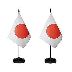 Japan Flags Japanese Small Mini Desk Flags Set