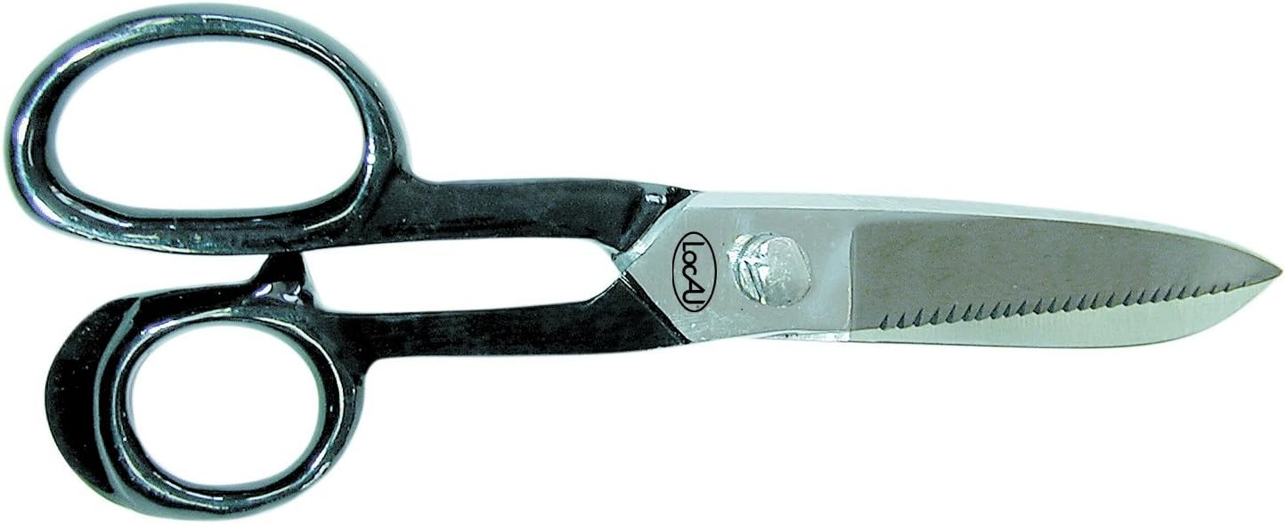 Locau 3178.23 Leather Left Handed Scissors Stainless Steel Blades Tempered 23 cm Black