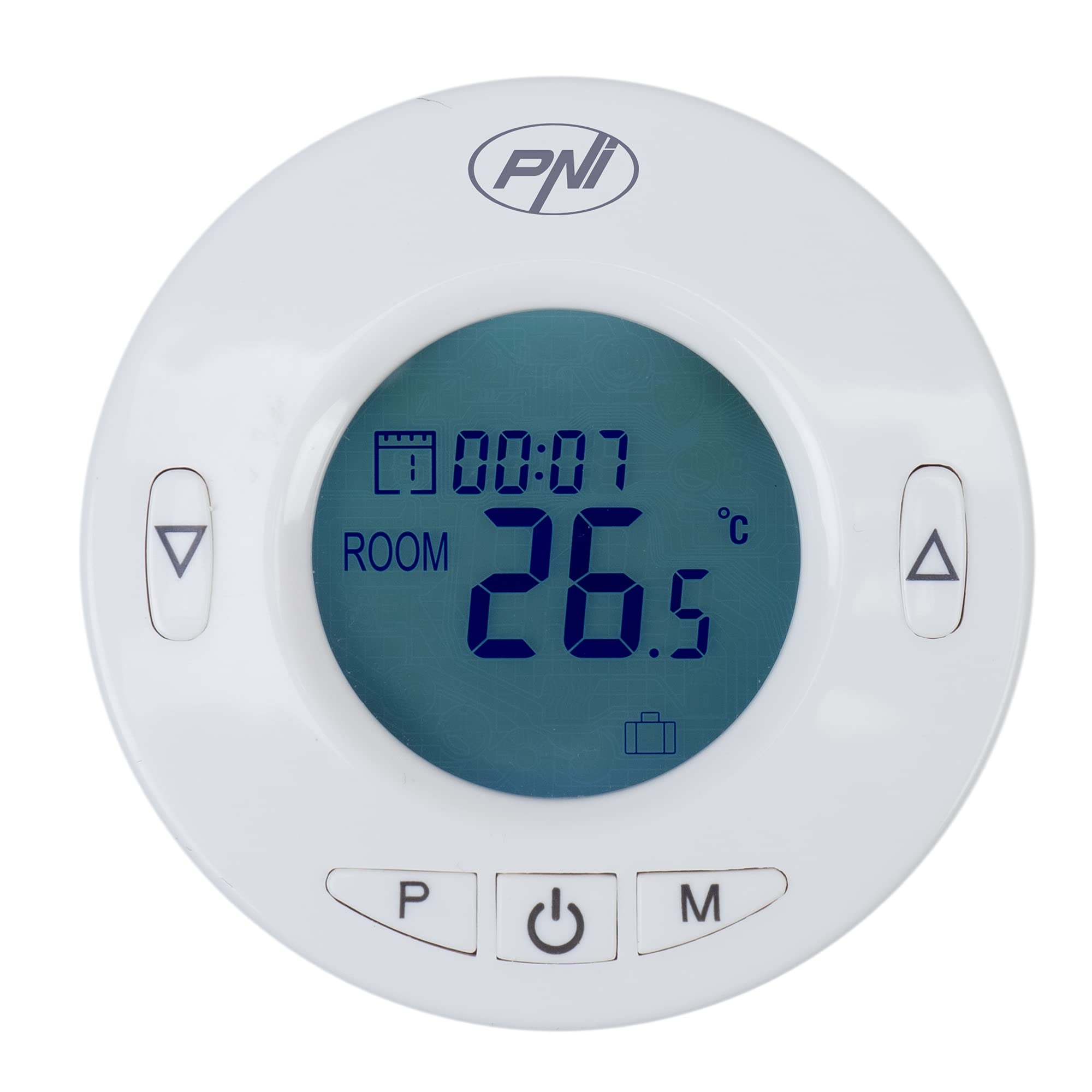 PNI CT25T intelligent thermostatic head for radiator, connects wirelessly with PNI CT25WIFI Hub with Internet control, Tuya Smart mobile application